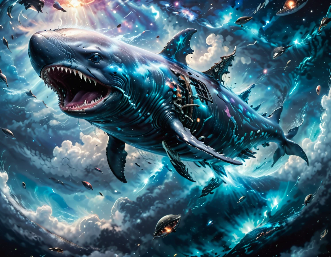 （0718）Today's challenge theme：Flying Whale/飞翔的鲸鱼/飛ぶクジラ