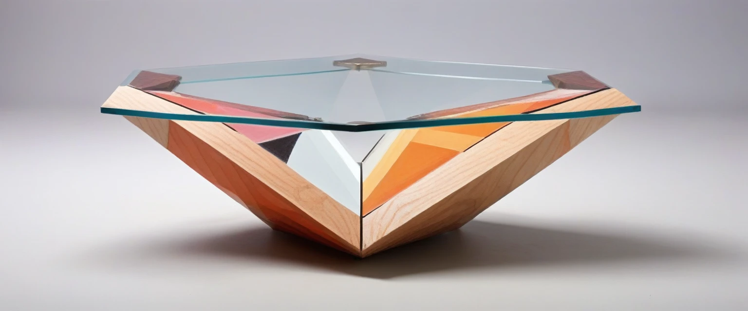 Glass table with pencil, angle size, compa, gum, polygon block