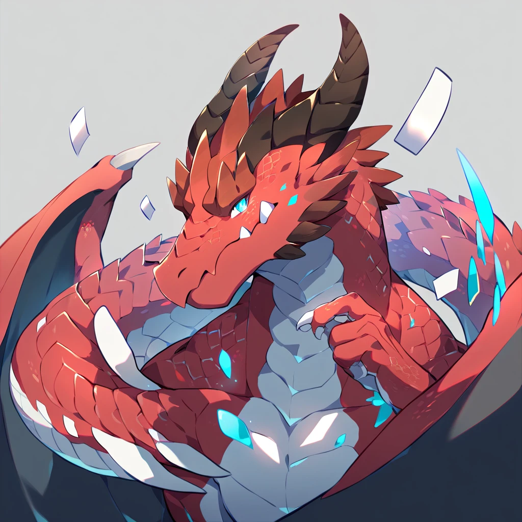 Dragonborn, (dragon), anthropology, man, ((red body)), scales, tail, muscle, handsome, Middle Ages , เสื้อMiddle Ages , Fantasy ,The best aesthetics , best quality, Amazing quality, The best aesthetics