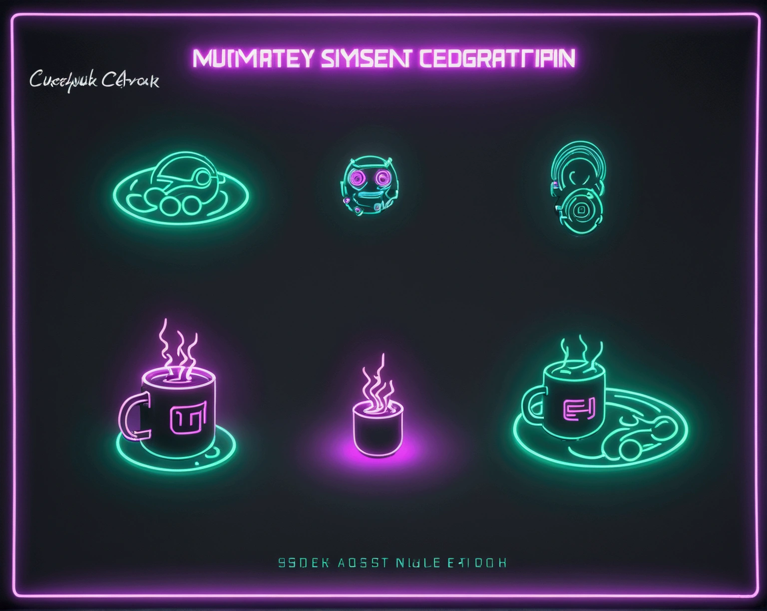 cyberpunk asset with neon color, futuristic