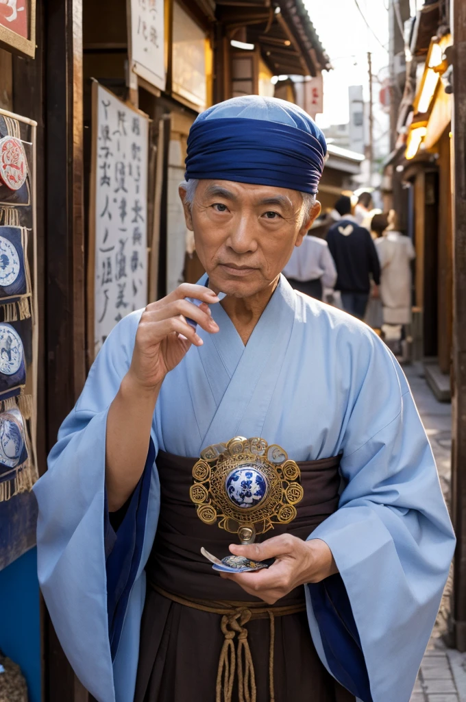 Cool fortune teller man, second generation Japanese feel