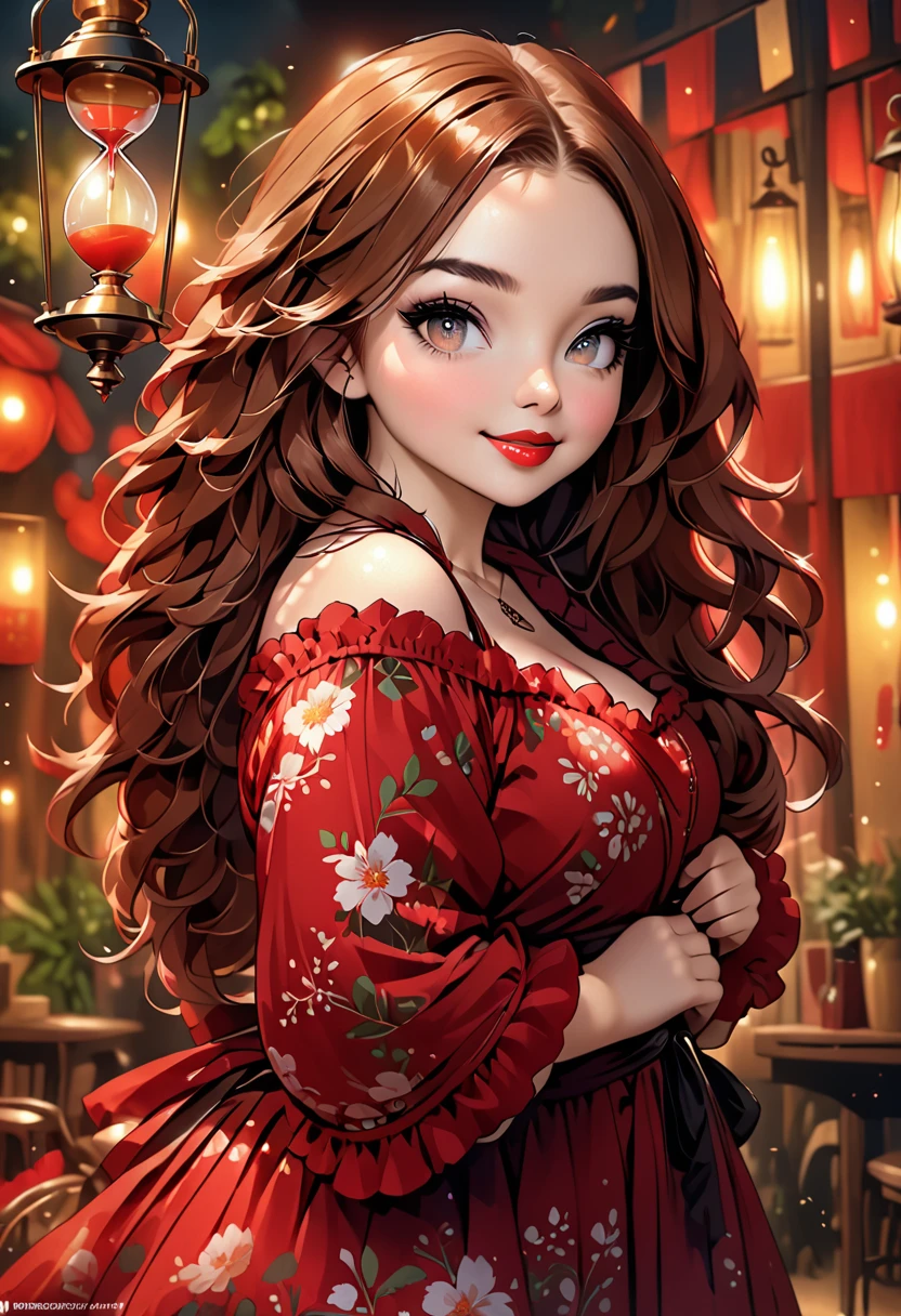 A Beautful Jewish Women With A Thick Bushy Unibrow And A Attractive Nose. Thick, Intense, Curly, Frizzy, Messy Long reddish-brown Hair. Boho Dress. Curvy Hourglass Figure. Ultra HD,, Epic Lighting, Striking Silhouette. Sabrina Carpenter. Attractive Pose. Aluring Smile. Red Lips. The Official Art – An Award-Winning Digital Masterpiece In 4K Ultra HD, Extreme Detail And Intricate Realism. This Concept Art Brought To Life By The Hands Of Artists Like Wlop & Artgerm In A Stunning 2D Vector Illustration.