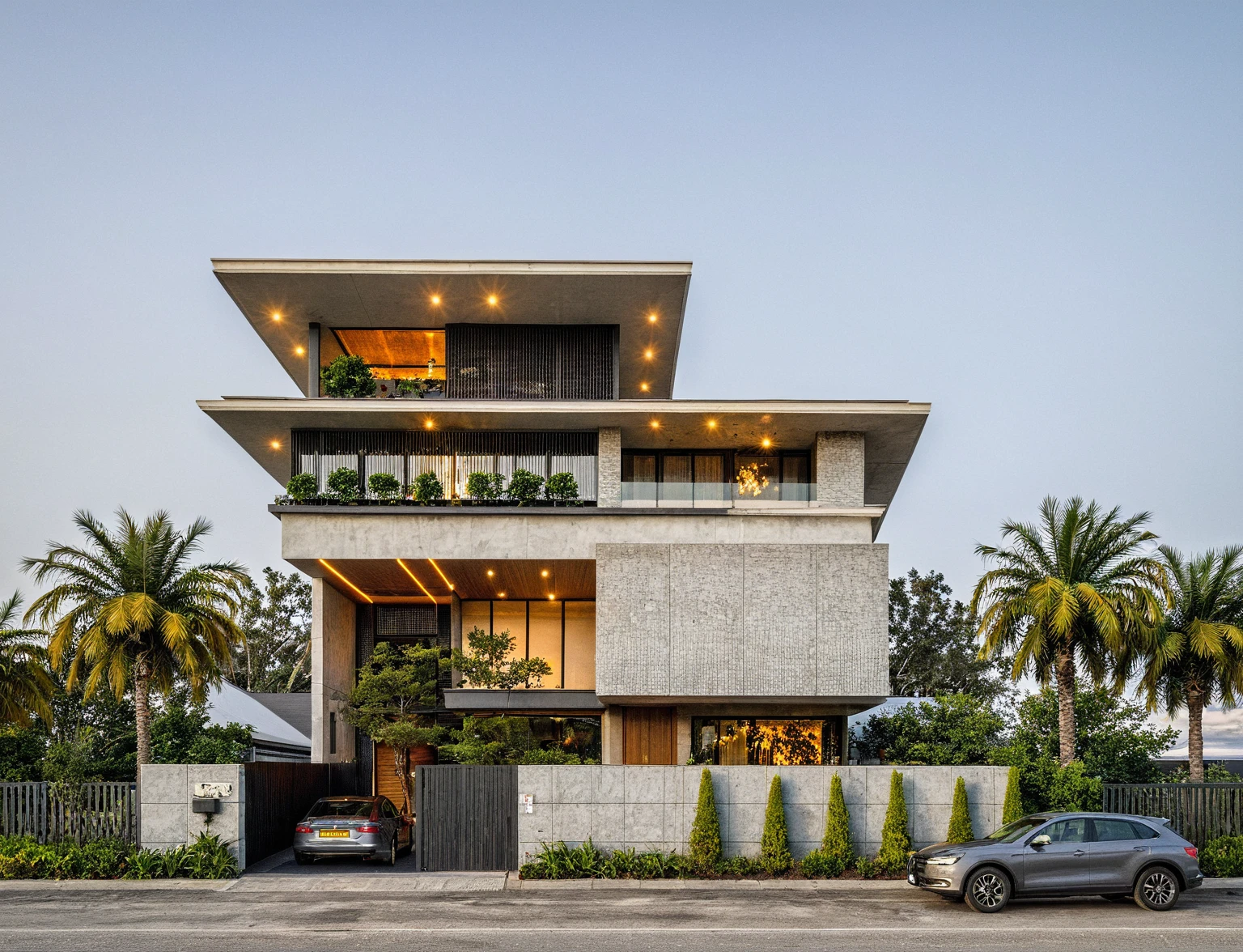 head of'artwork, high quality, best quality, authentique, Great detail, En plein air, villa de plain-piedXL, credit group, style de maison moderne dans la rue ,stairs, white wall ,road,pavement, grass, trees, sky, nuvens, (day light:1.1)