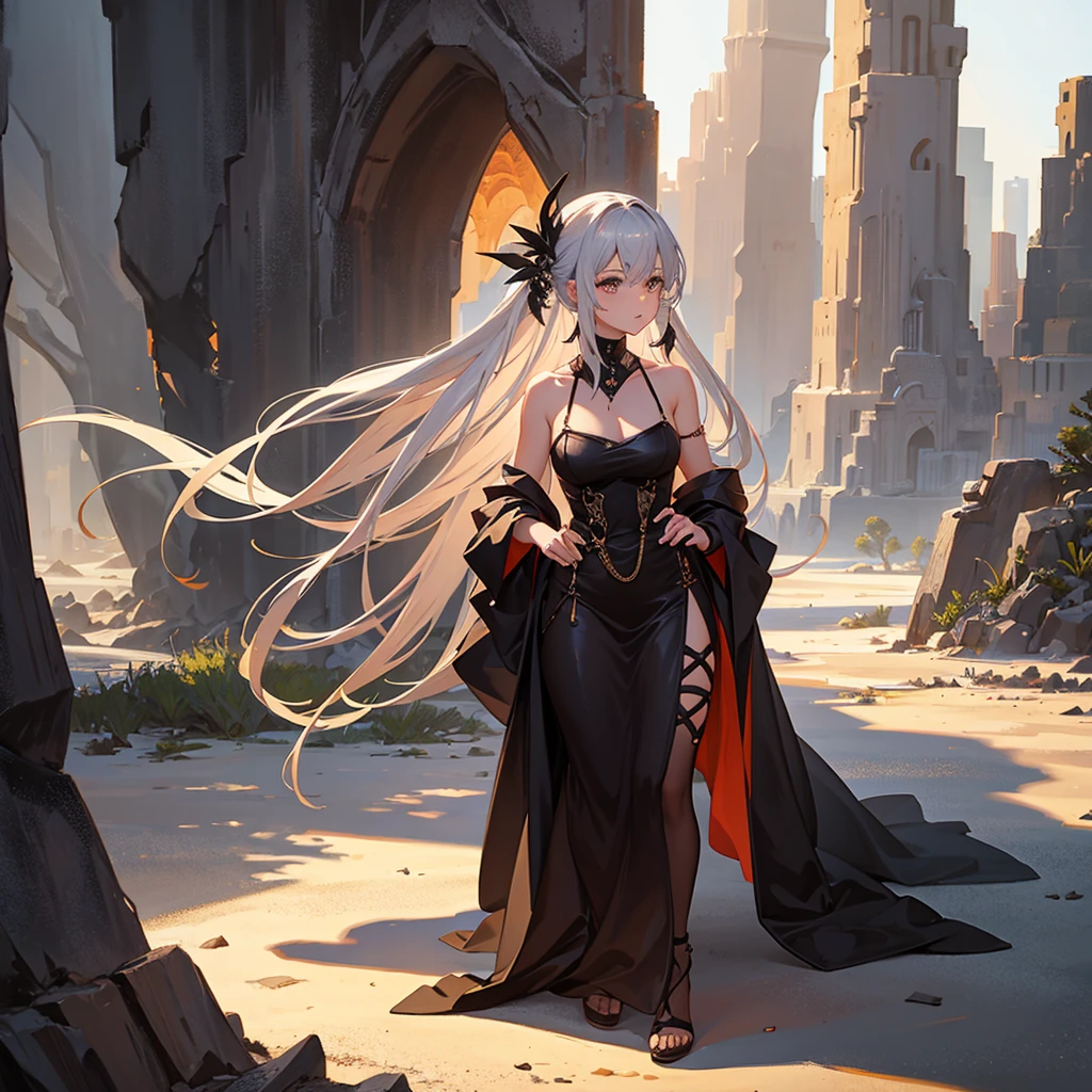 She was in a desert city where she wasn't known nor did anyone recognize the witch.