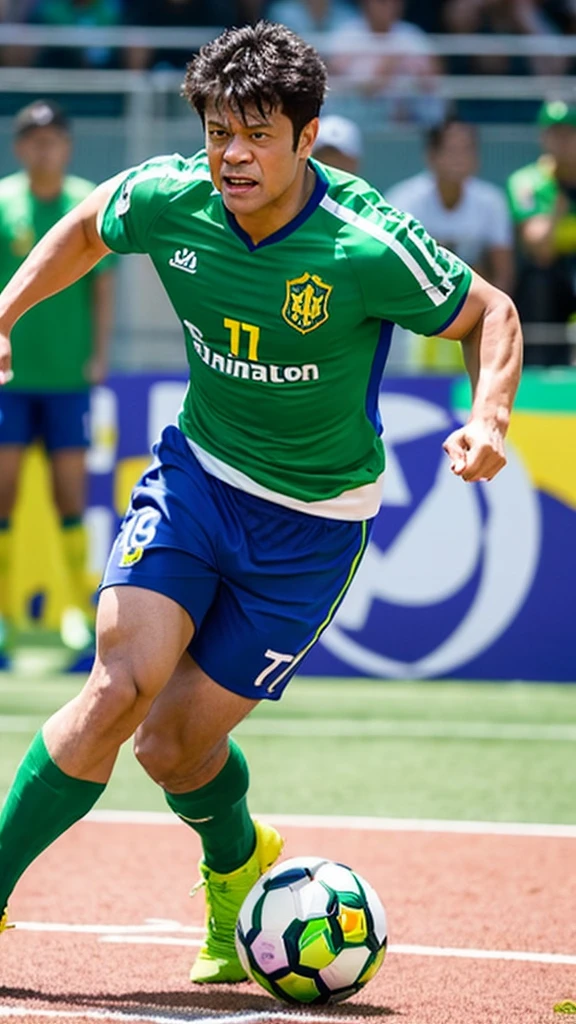 Hulk. Playing soccer. Intergalaxy.
