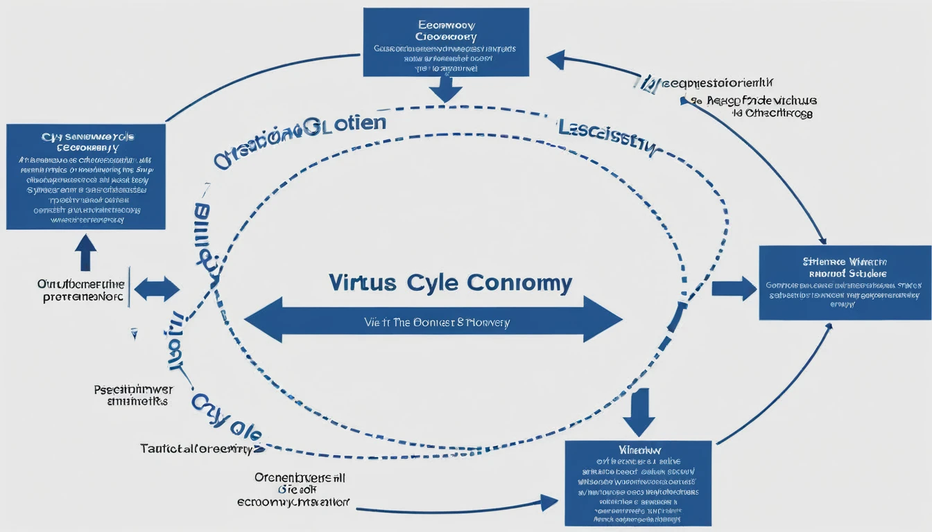 Diagram of a virtuous cycle of the economy