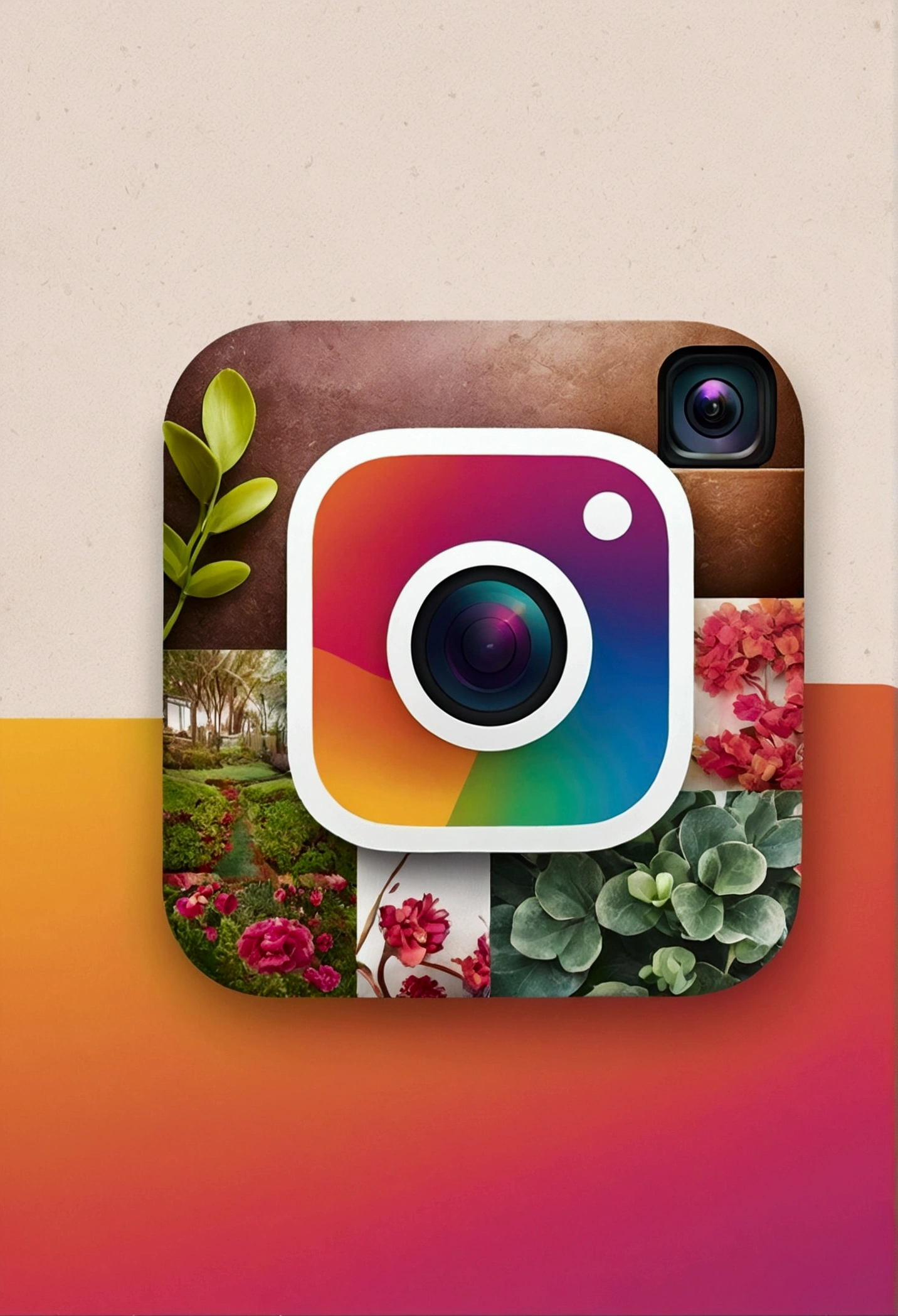 A colorful logo for Instagram profile related to home and photos