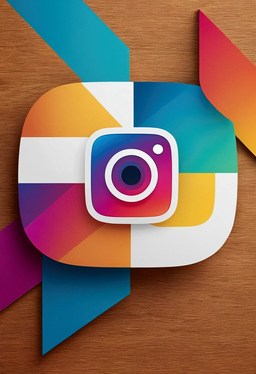 A colorful logo for Instagram profile related to home and photos