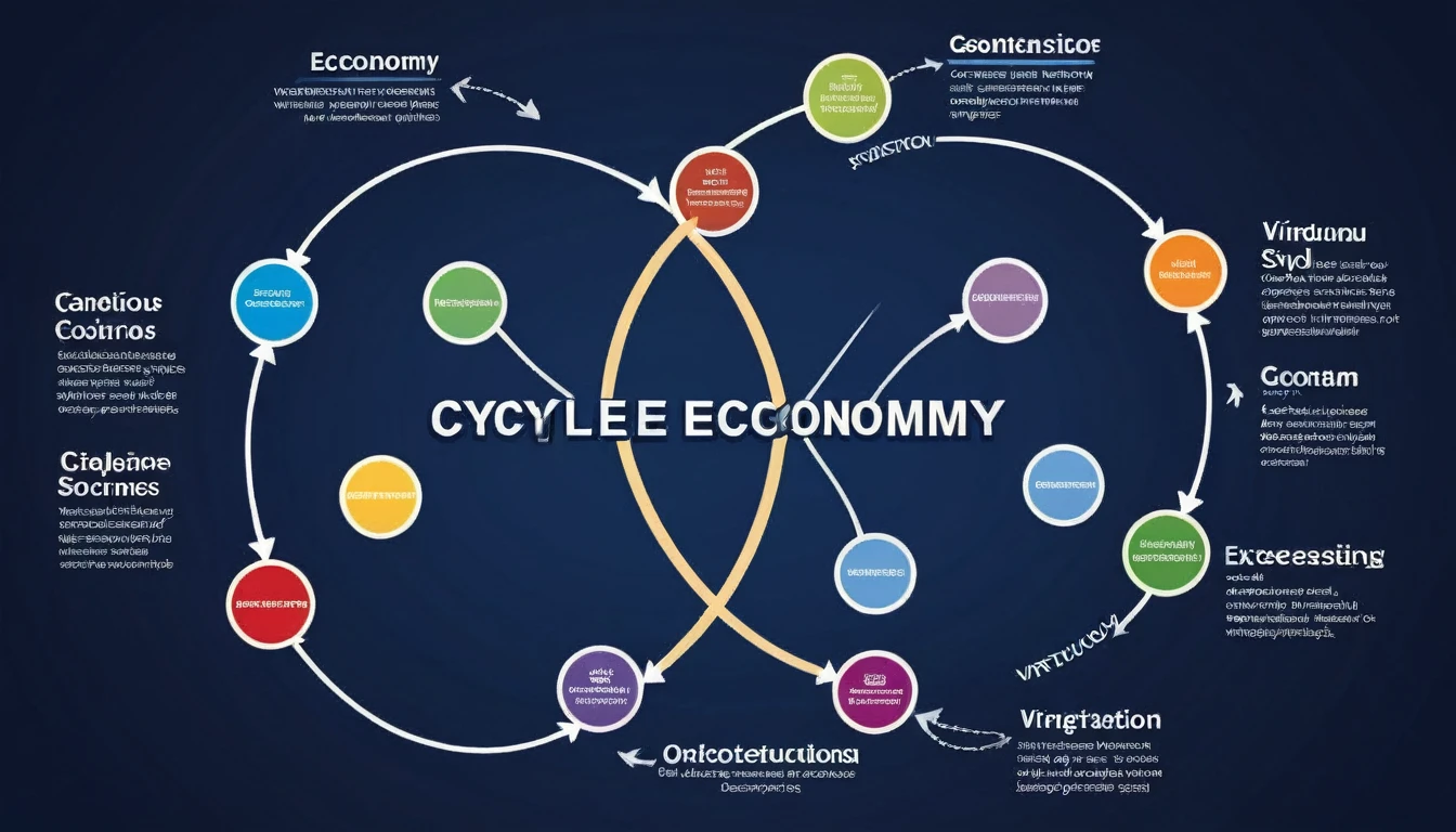 Diagram of a virtuous cycle of the economy