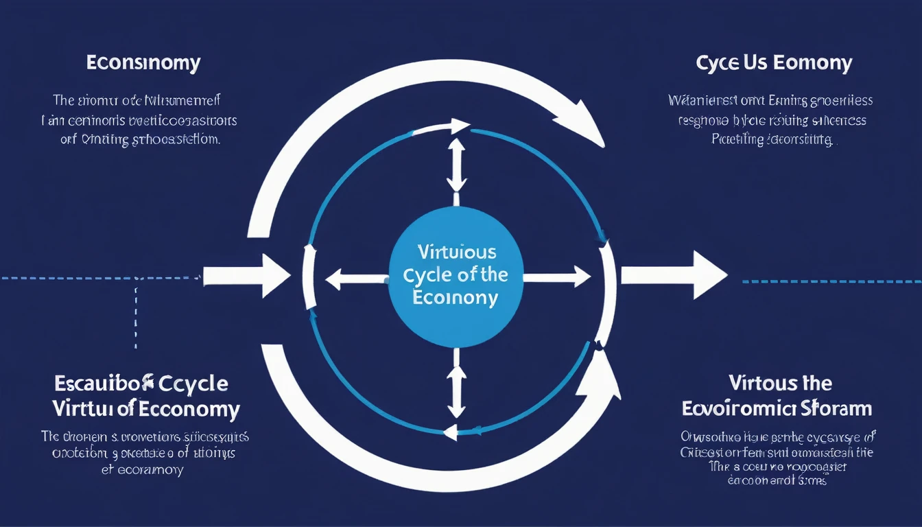 Diagram of a virtuous cycle of the economy