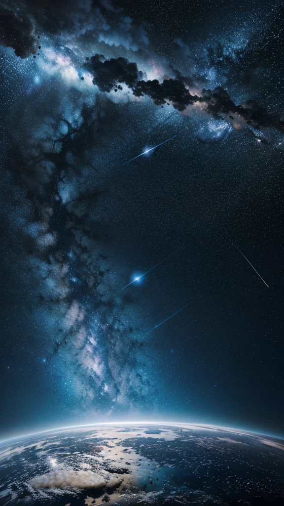 Cosmic Sky Design Background Illustration Meteor Background, Cosmic Background Starry Background World Background spacecraft Mystery background, blue, stars, advertising design, advertising background, blue gradient