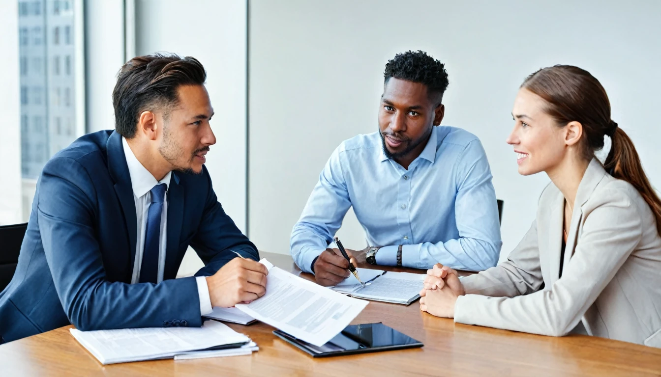 Realistic wage negotiation meeting
