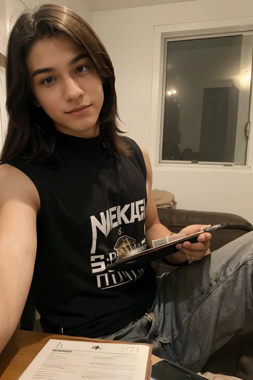 An image of a young man describing this text: I enjoy this routine during the weekdays. Weekends, I can adjust my schedule to spend more time with friends or pursue my hobbies. Each night, I&#39;m going to sleep looking forward to a new day full of opportunities.