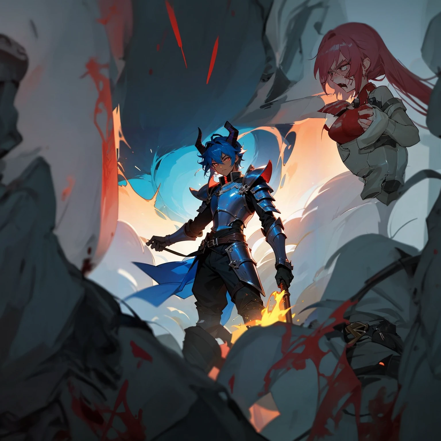 An intense and bloody fight