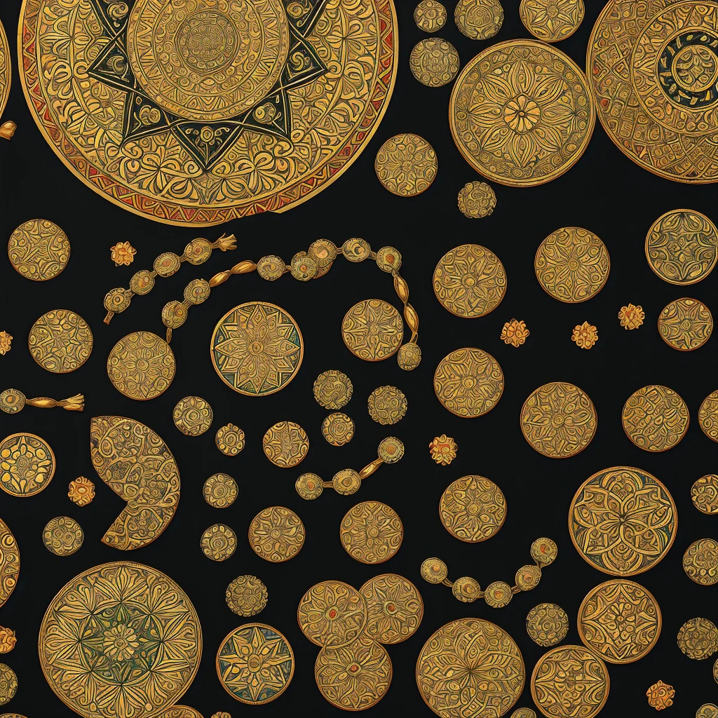 An elaborate representation of traditional Ukrainian ornamentation, intricately patterned with geometric shapes, plant motifs, and animal-inspired designs. Concentric circles, repeating lozenges, spirals, crosses and other abstract elements make up the main framework of this design.  white background