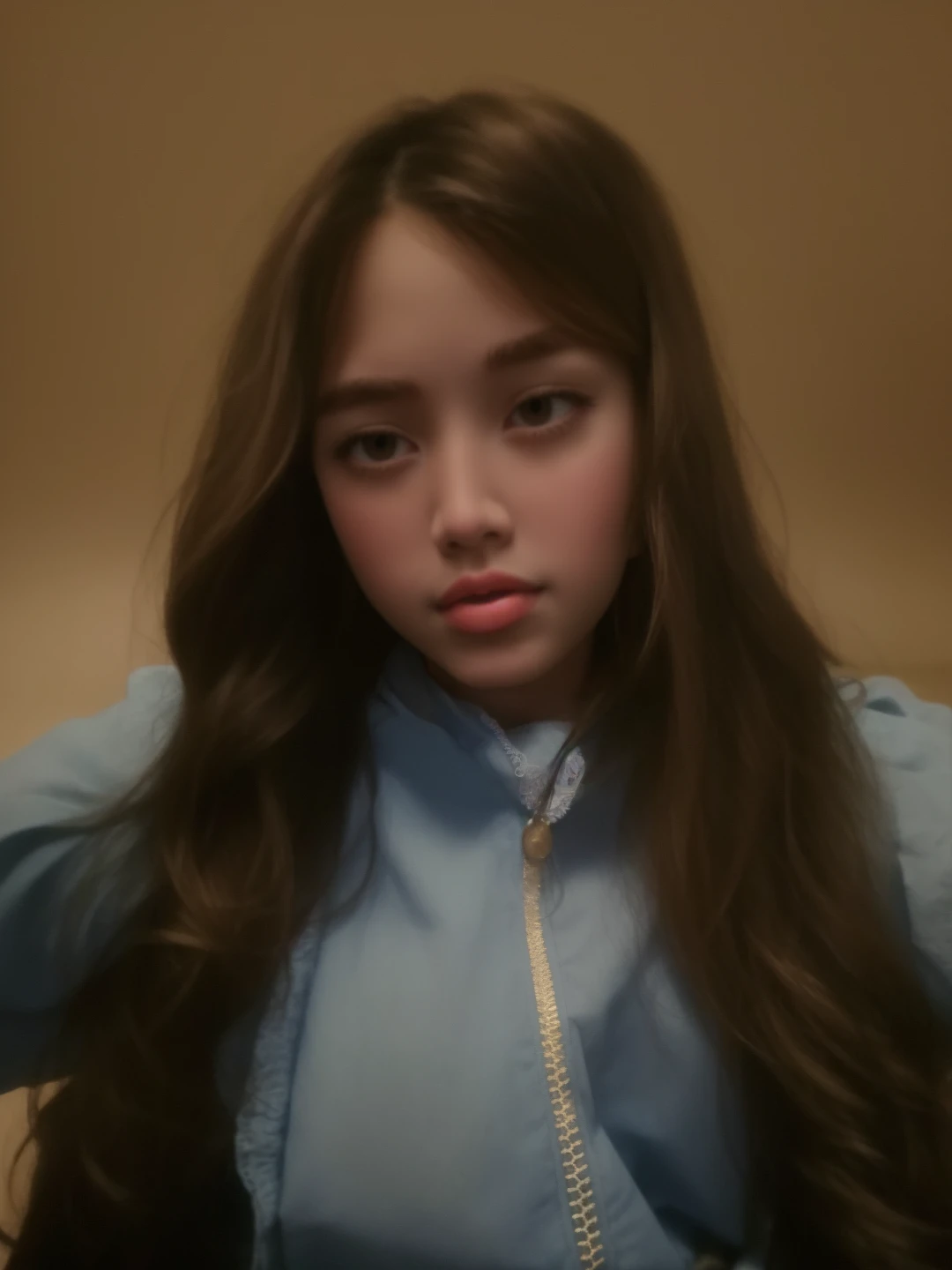 (girl:1.2),alone, (long ginger curly hair:1.1), brown eyes, Wearing a daisy wreath on your head, Sit in a daisy field, (fruit basket:1.1), blue shorts, red shirt,,raw,photographic,photo shadows,actual,Ridiculous,Aesthetic,elegant