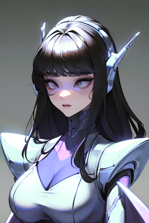 (masterpiece),(Highest quality),(Super detailed),(Best illustrations),(Best Shadow),(Absurd),(Detailed Background),(so beautiful), 16K, 8K, 4K,(Best Shadow),empty eyes,robotization,woman ,big bust,Robot Joint ,Metal skin,Black Suit,long hair,a black suit that covers the whole body,raiden shogun