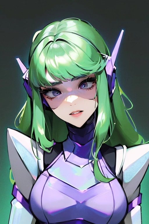 empty eyes,robotized woman ,big bust,Robot Joint ,Metal skin