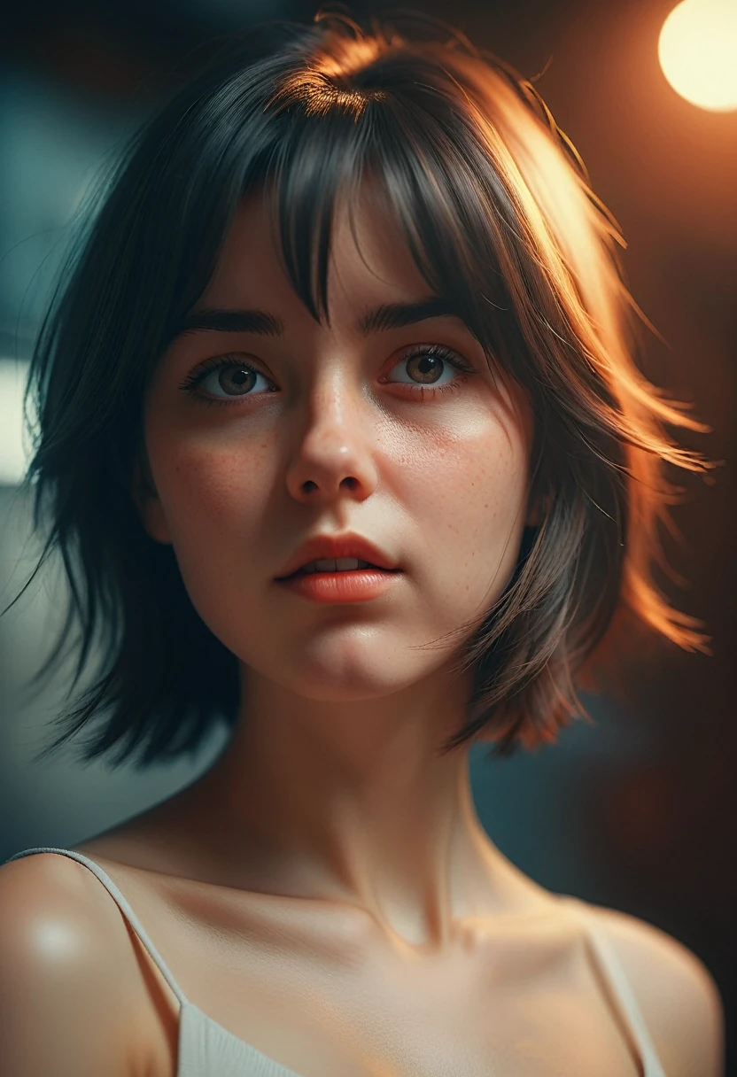 portret photo of sks woman (realistic, epic character composition, by ilya kuvshinov, alessio albi, nina masic, sharp focus, natural lighting, subsurface scattering, f2, 35mm, film grain, artistic photography, beautiful, masterpiece, hyperdetailed)
 