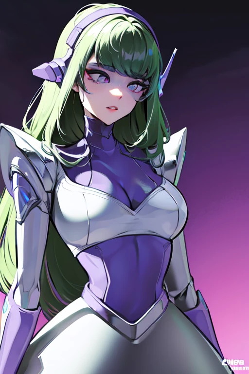 empty eyes,robotized woman ,big bust,Robot Joint ,Metal skin