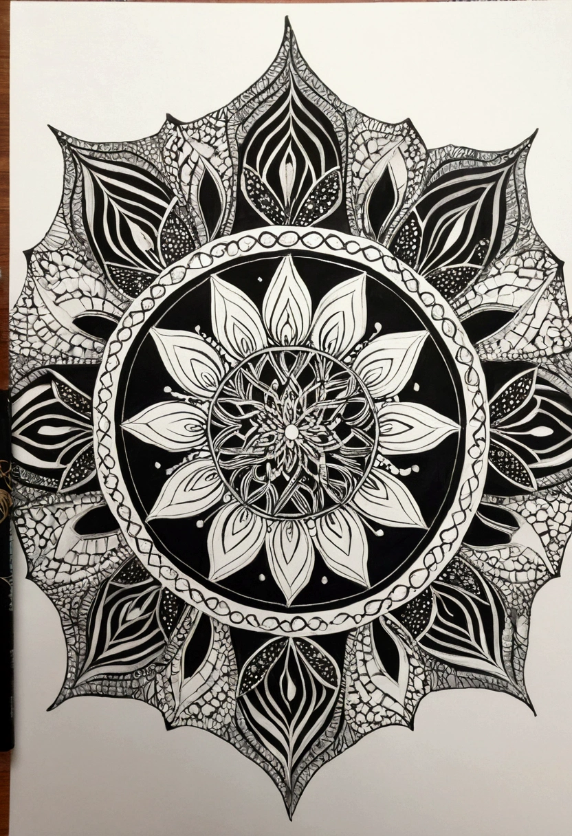 PerfectNwsjMajic,(work of art, maximum quality, best qualityer, offcial art, comely and aesthetic:1.2), (1 girl), extremely detaild,colorfully,More Detailed, offcial art, unity wallpaper 8k, ultra detaild, comely and aesthetic, comely, work of art, best qualityer, (zentangle, mandala, tangle, entangle) ,Holy Light,gold leaf,arte em gold leaf,brightness drawing,