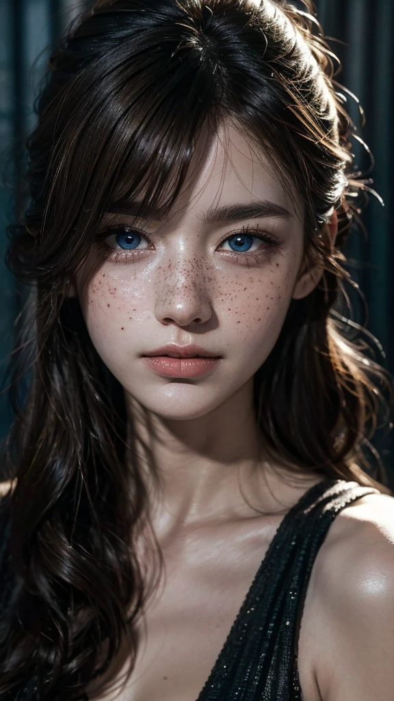 An exquisite portrait of a Polish woman, photography captured in stunning 8k resolution and raw format to preserve the highest quality of details. The beauty of women is undeniable, her face commanding the frame in a close-up that reveals the intricate details of her blue eyes that complement her radiant skin, and her eyes are portrayed with meticulous attention to detail, showing the captivating depth within. The photograph is taken with a lens that emphasizes the challenge of your gaze, (...) environment that highlights the soft colors of the scene. Lighting and shadows are expertly crafted to highlight the richness of your skin tone and the subtle nuances of your features... Your blonde and curly hair, with its distinct tone, adds a touch of warmth and contrast against your skin. The interior ambiance adds a sense of intimacy, while the freckles on your skin. The overall composition captures its essence with authenticity and grace, creating a portrait that is a celebration of your heritage and beauty. Photography by challenge512, using the best shadow and lighting techniques, to create a mesmerizing portrait that transcends the visual, ultra-realistic image, perfect symmetry, vibrant and clear, dynamic view, high level of detail and definition, 1200 PPI - Photographic resolution with greater color realism, hyperrealisti, high fidelity, cinematic, 4K UHD image resolution.