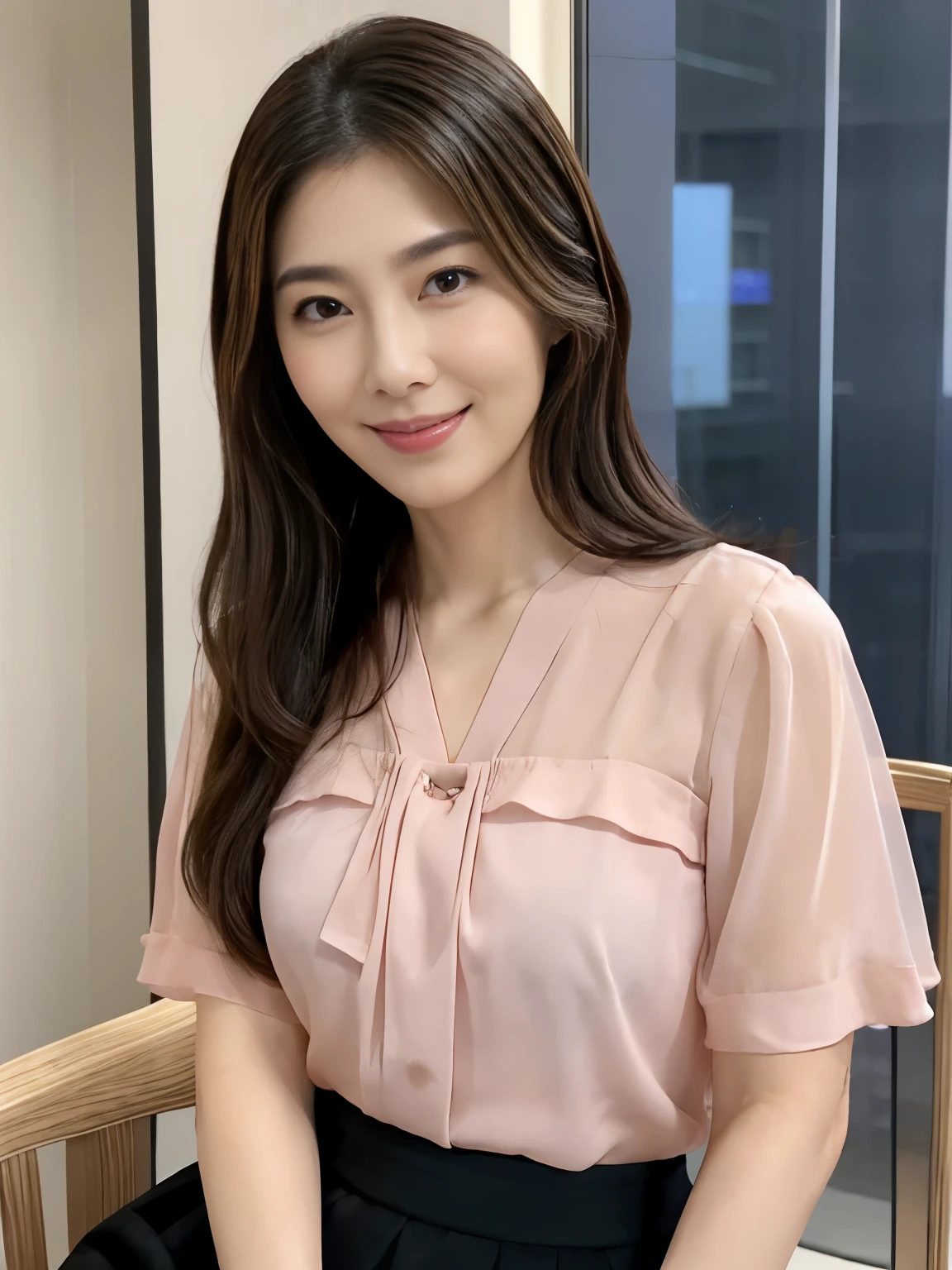 ((top-quality、8K、masterpiece:1.3)),Clear, Fine-grained skin、Beautiful clear eyes、Big breasts、Carefree and natural smile、bright hair of light colors、(Hair disheveled in the wind:1.3)、Large glasses without presence、Cute swimsuit with frills、Beautiful girl with a smile、Citizens' pool where many children play、(thin-waist:1.3)、Dynamic and provocative poses、