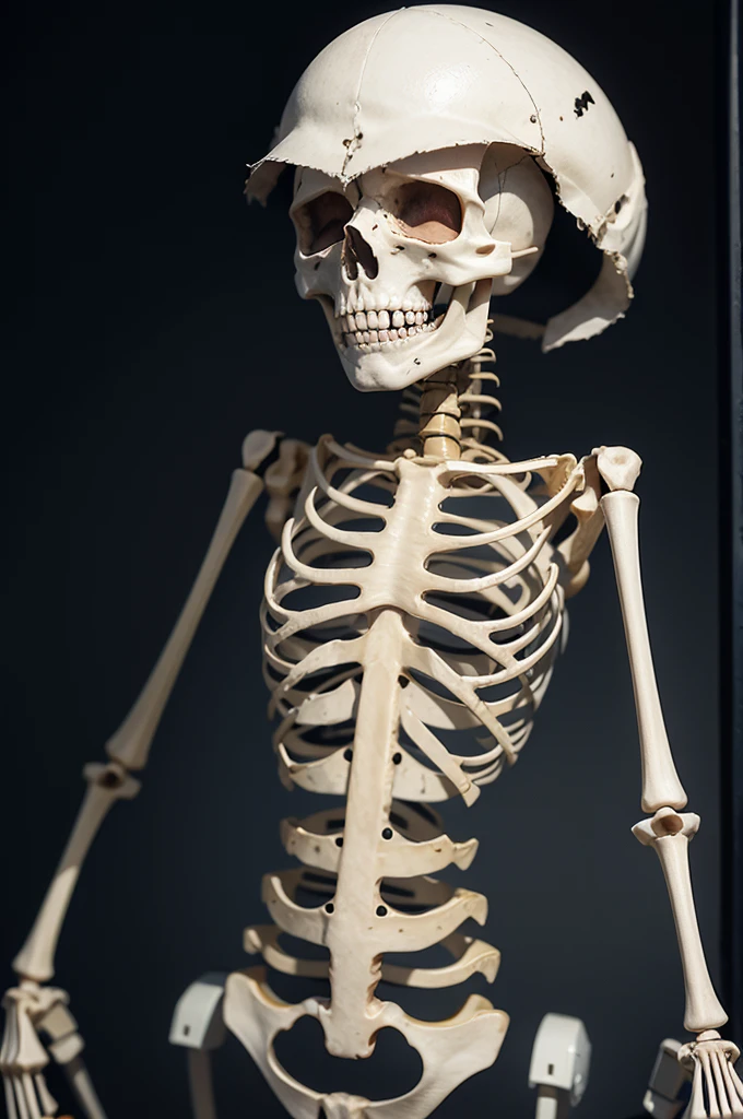 Skeleton with a battery