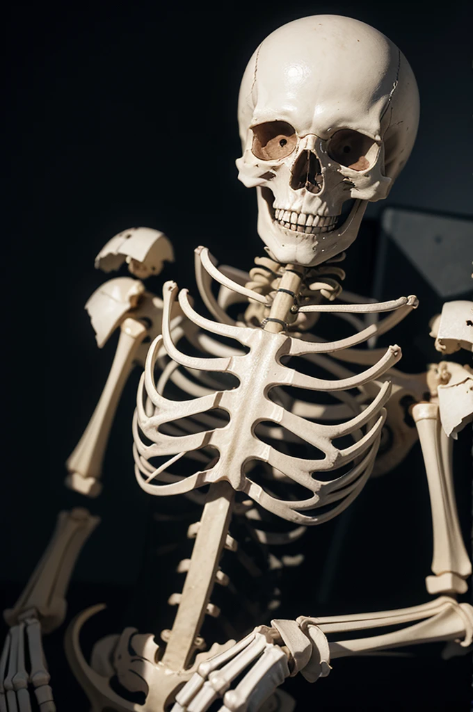 Skeleton with a battery 