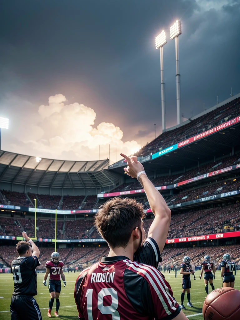 CREATE A BACKGROUND FOR A FOOTBALL GAME LIKE FC MOBILE