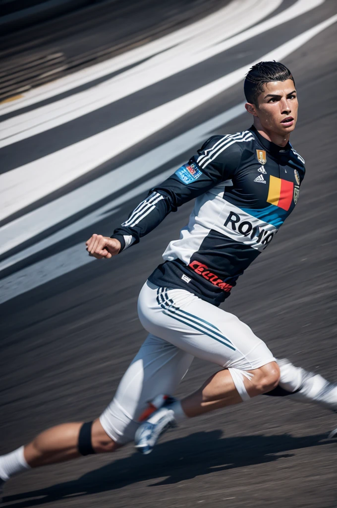 Cristiano Ronaldo runs very fast like McQueen