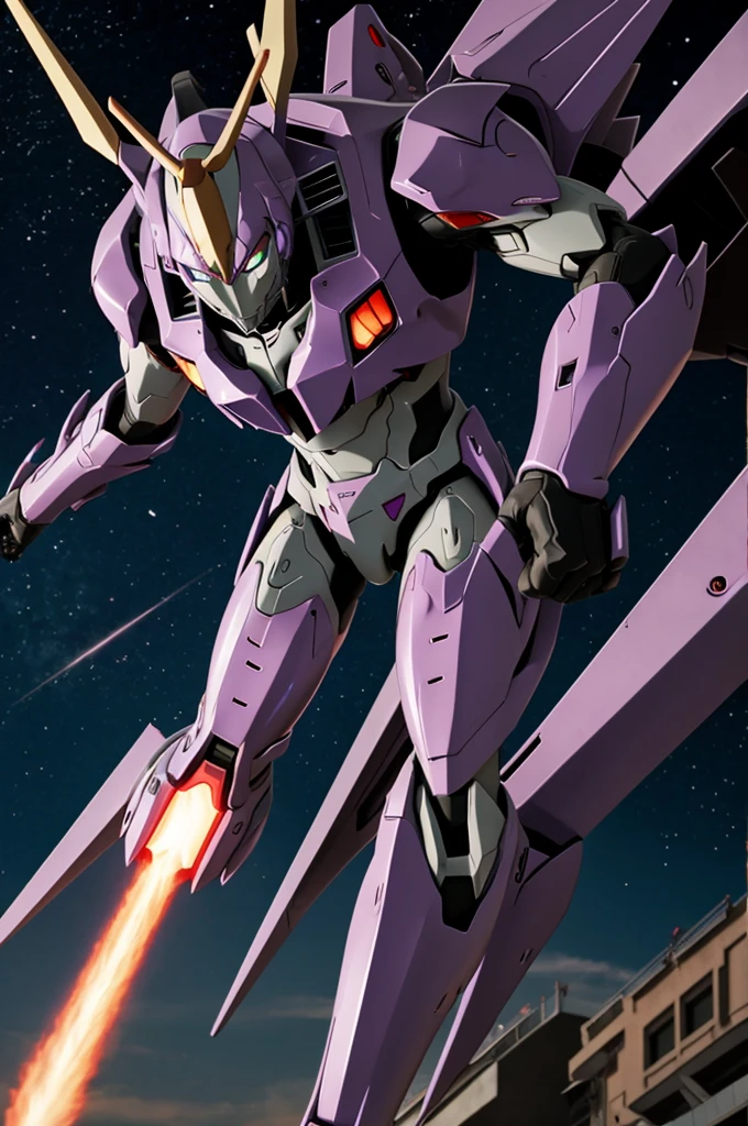 (EVA 01) imposing,Evangelion,running towards action