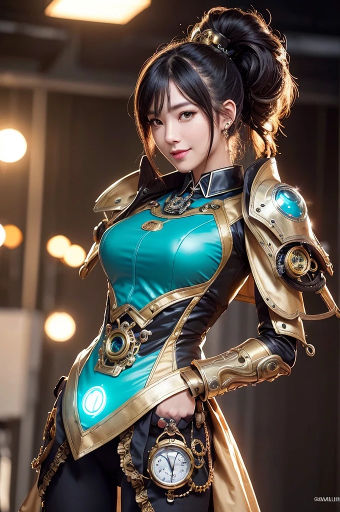 (Best Quality, 4K, 8K, High Resolution, Masterpiece: 1.2), (Super Detailed, Realistic, Photorealistic:1.37), A woman in futuristic clothing, (erotic and sexy:1.4), Trending on cgstation, Trending on cgstation, (Portrait of a girl in the Knights of the Zodiac:1.4), (blunt bangs:1.7), Cute Cyborg Girl, Perfect android girl, Portrait Astronaut Girl, Beautiful girl cyborg, Girl wearing iridescent and emerald and blue mechanical cyber armor, Game CG, cgsociety and fenghua zhong, Beautiful Cyborg Shrine Maiden, Bioluminescence, (Gal Gadot:0.6), Anatomically correct grip, Anatomically correct four fingers and one thumb, (long claws:1.4), erotic and sexy, A gorgeous cape with beautifully detailed embroidery