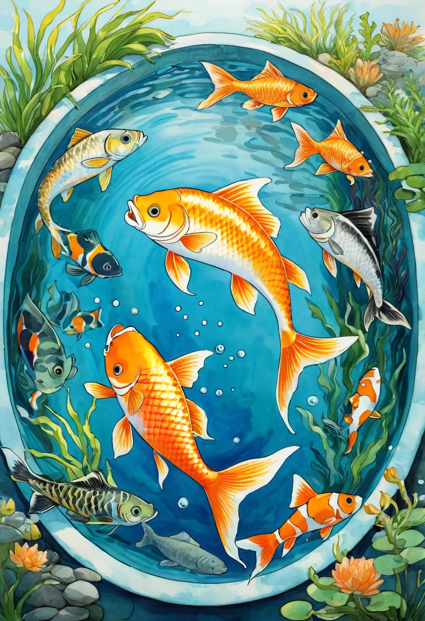 tiger/fish，In the basin