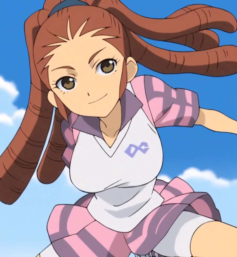 score_9, score_8_superior, score_7_superior, score_6_superior, score_5_superior, score_4_superior, sauce_anime, One girl, Midou Reika, Dreadlocks, Long Hair, High Ponytail, Brown eyes, Pause, smile, View your viewers, 　Big Breasts　ballerina　ballet　Anne O　heart　Infatuated　Dance Together