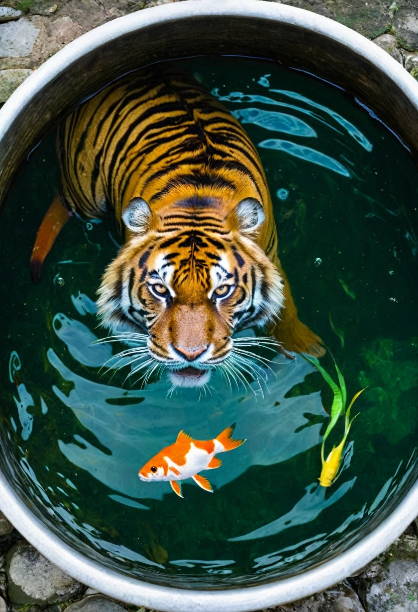 tiger/fish,In the basin