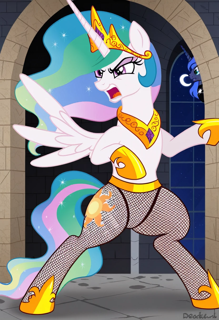 score_9, score_8_up, score_7_up, score_6_up, source_anime, source_pony, (princess celestia pony:1.3), BREAK
rating_questionable, (princess celestia, pony,  unicorn, anthro:1.3), white fur, slutty, tall, voluptuous, big ass, ass, view from side, (sugarlesspaints), mature, duo, doggystyle, sex, big horsecock, vaginal, (male mounting female), sex, penis penetrating pussy, (male muscular anthro zebra), hands grabbing females ass, (thrusting:1.5), ((motion lines)), ((pussy juice)), (equine pussy), (rough sex), (screaming), (crying), tears, sex slave, breeding, (cum in pussy), cum, (impregnation), ovum, impregnation, x-ray, (tape),