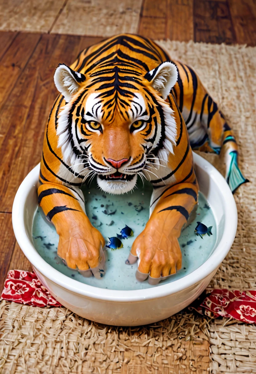Tiger/fish,In the basin