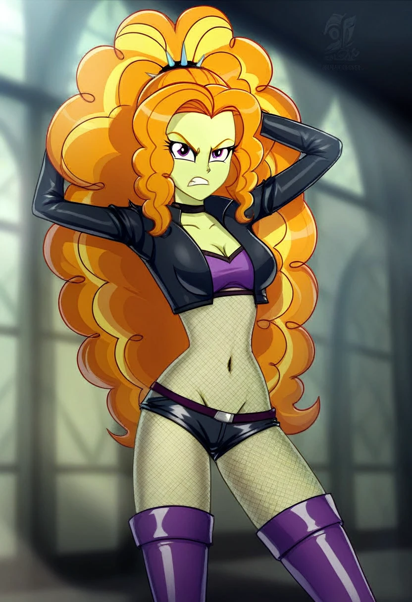 Eqg adagio in angry   in fishnet tights  b locked in a dungeon