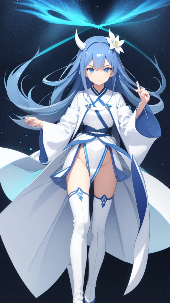 ((2D beautiful girl、4k、8k、top-quality、Perfect Finger 1.1、Perfect Anatomy 1.1、Dress perfectly、Beautiful illustration))、Blur the background、a beautiful slender girl、(transform sequence)、((stright long hair))、Soio、Soio、12 year old girl、japanes、Lori、Chiquita、a junior high school student、very beautiful big droopy eyes、((White and blue Japanese style maid leotard))、(highleg)、Tiara on the head、A smile、 Facing the front、Royal Palace Rooms、Standing on one knee、