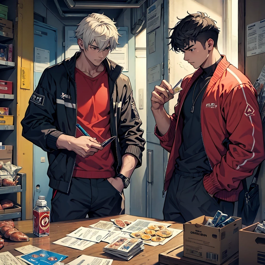 Two boys dealing drugs