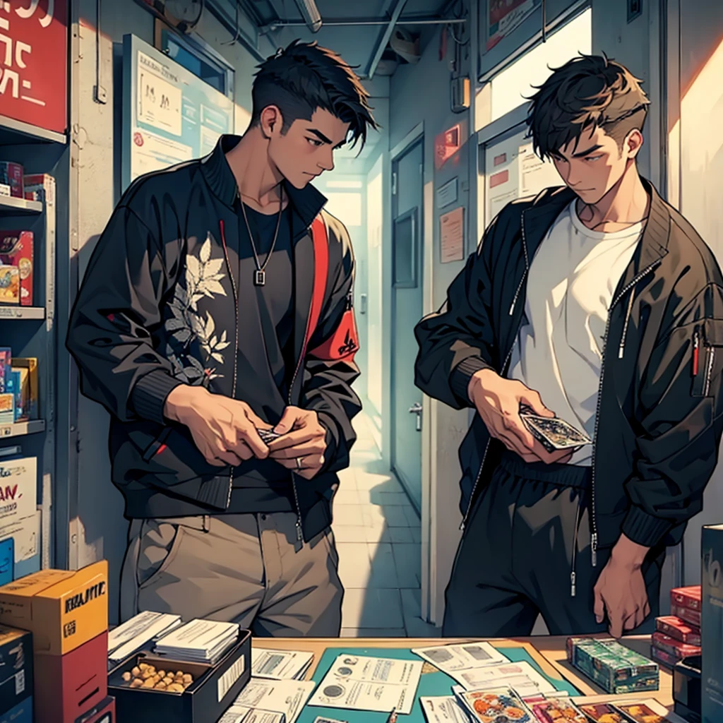 Two boys dealing drugs