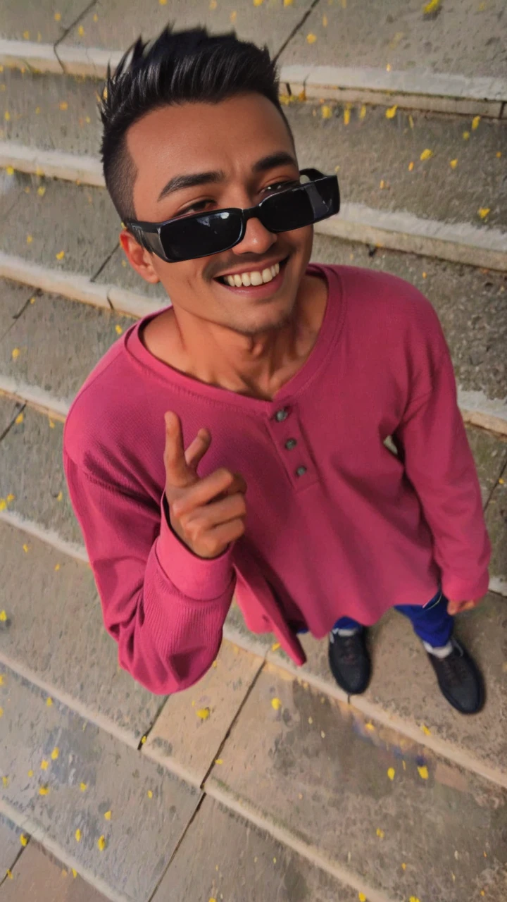 A cool college student, (mascle), ((fade hair style)), wear gray coat, Plain white t-shirt, black jeans ,((greenery background)),(anime styling), (Cinematic lighting), (ray tracing), ((reflection light)), ((half-body shot)), atmosphric perspective, master part, precise, ((best quality)), high qualiy, super detaill, High details, anatomically correcte, Cao Cao, 1080P,