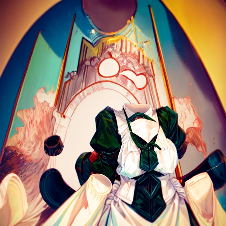 (masterpiece:1.4), (best quality), (detailed), 1 girls having fun,   ((invisible)), no humans, Faceless, Headless, maid dress 