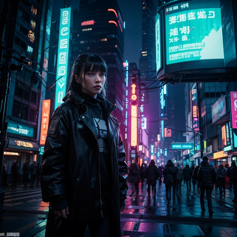 Quantum cyberpunk megacity existing in multiple timelines simultaneously, buildings phase-shifting between realities, neon lights that write data directly into viewers' minds, holographic ads predicting individual futures, vehicles that travel through probability waves, streets flowing like liquid data, hyper-detailed at subatomic level, cinematic lighting that casts shadows from other dimensions, style inspired by Blade Runner and Inception rendered at 64K resolution