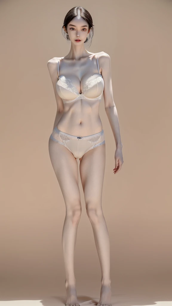 a woman, very thin body, body visible bones, very slender , sweaty weat body, pale white skin, panties, bra,tatto, full body , in a school 