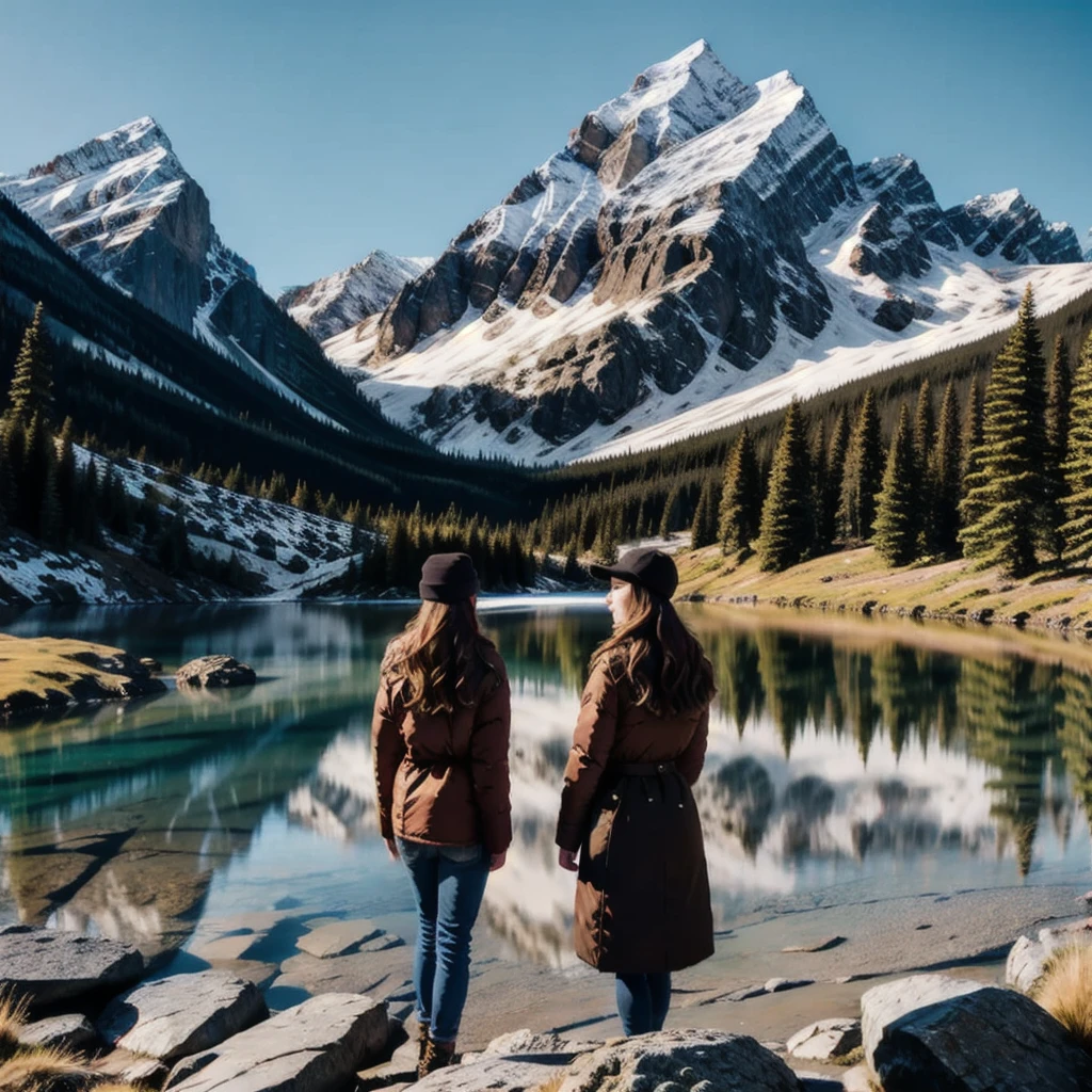 twin models in the Canadian Rockies