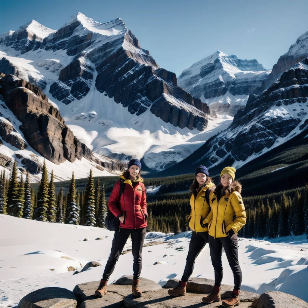 twin models in the Canadian Rockies