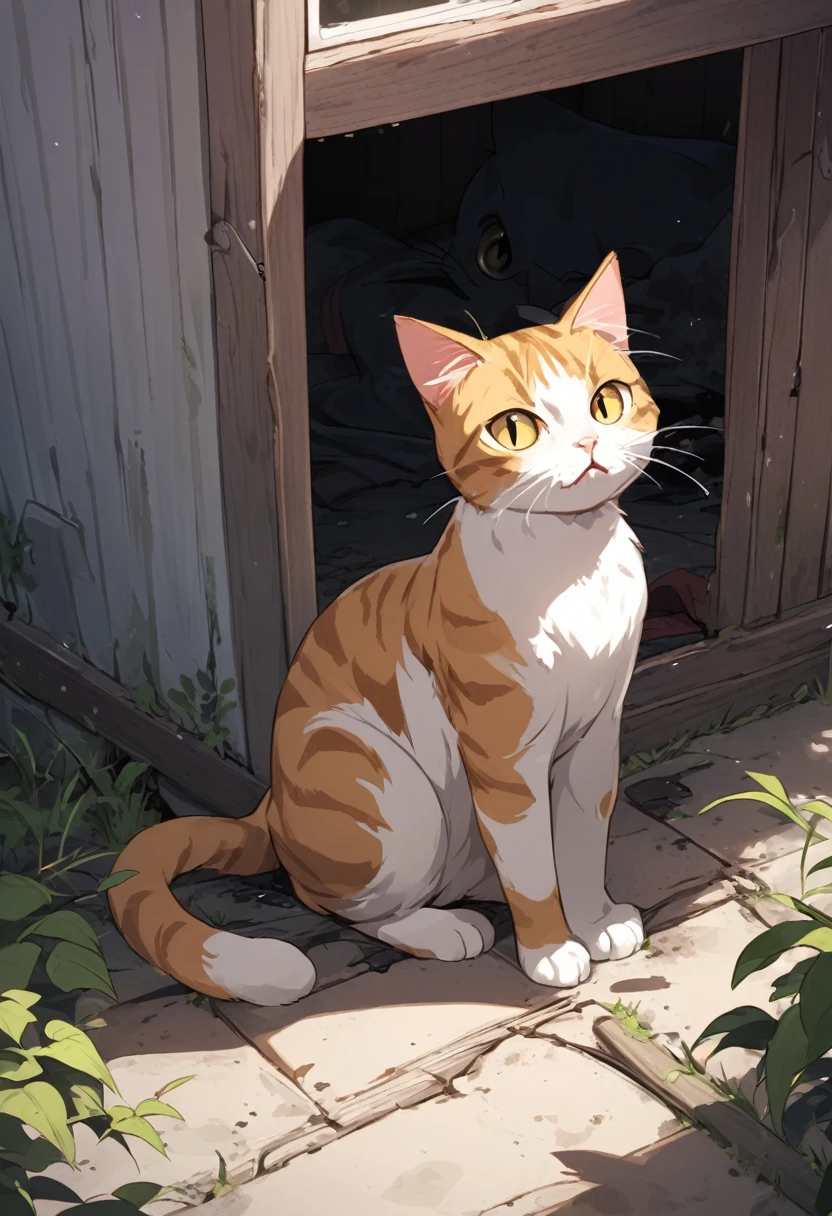 Abandoned cat