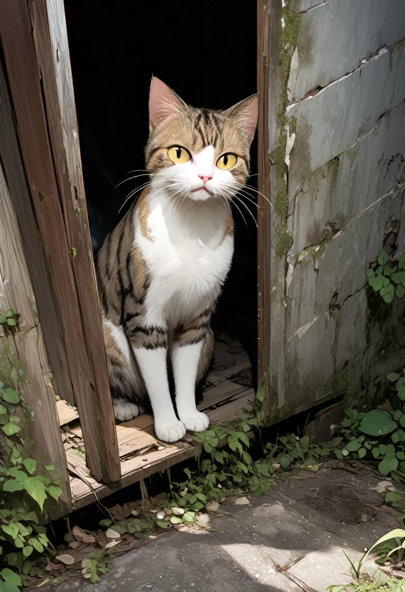 Abandoned cat